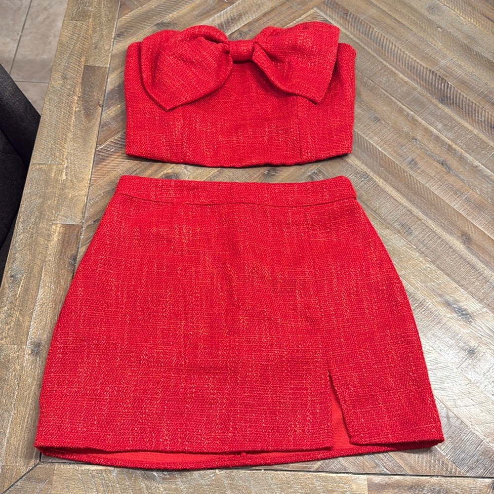 Altar'd State Red Two-Piece Dress